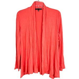 NWT Always Indigo knit cardigan topper Sz M coral long sleeve open front